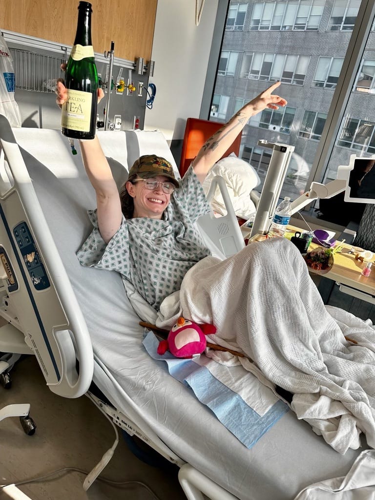 18. Triumph and jubilation at NYU Langone with a body finally formed into the image held in my head since birth, surrounded all 5 days in the hospital by my loving friends.