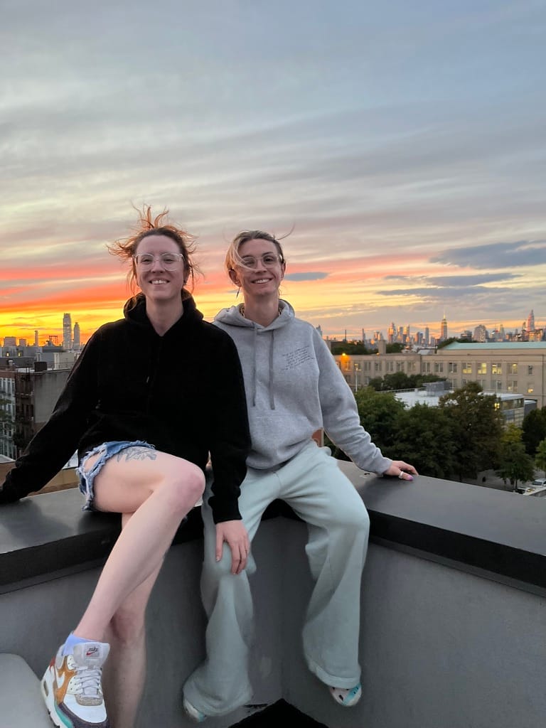 15. @trophywid0w and I on the rooftop at sunrise a few days before my bottom surgery, and before they stayed with me as my primary caretaker for the first difficult weeks of recovery and rebirth.
